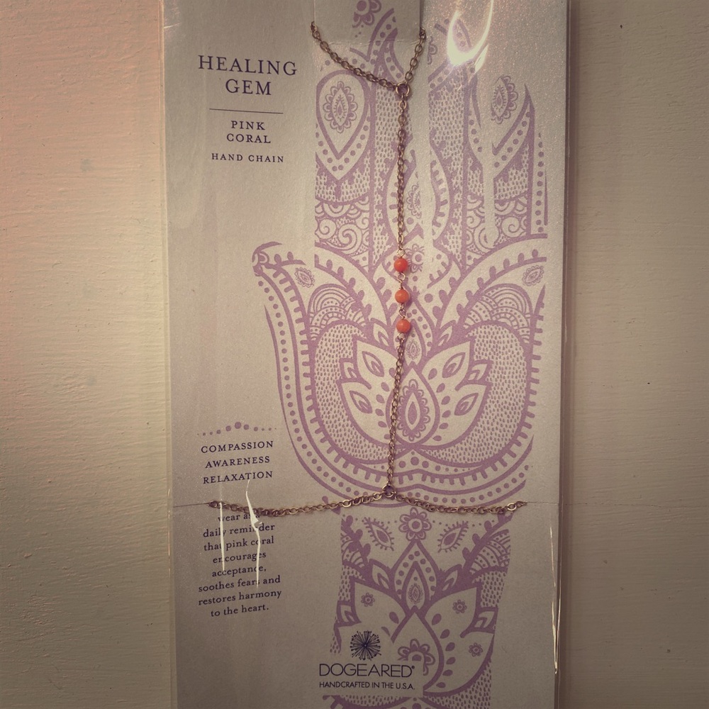 Dogeared Coral Hand Chain Jewelry